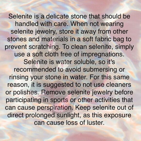 Selenite Sterling Silver Ring Size 5.5 - Picture 6 of 11